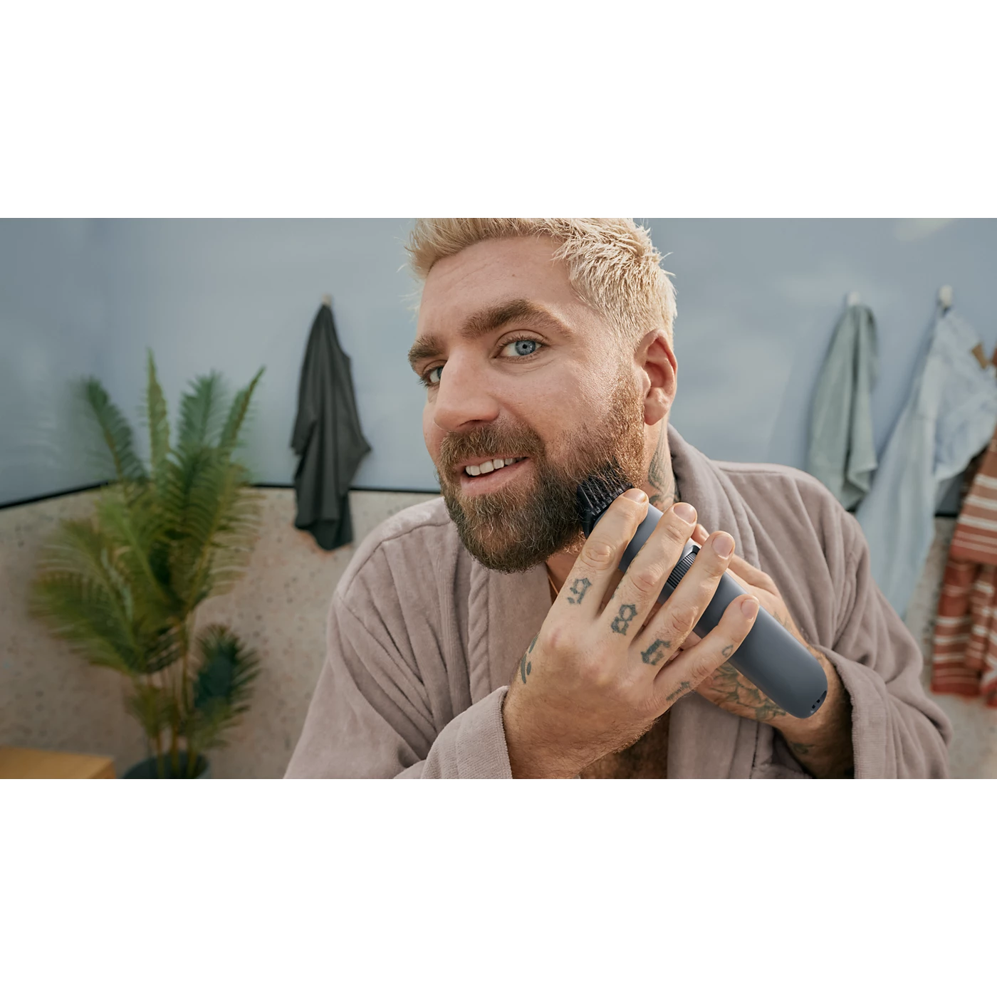 Philips Beard Trimmer 3000 Series BT3617/15 – 20 Length Settings, Rounded Tip Blades, 100% Waterproof, 60 Min Runtime