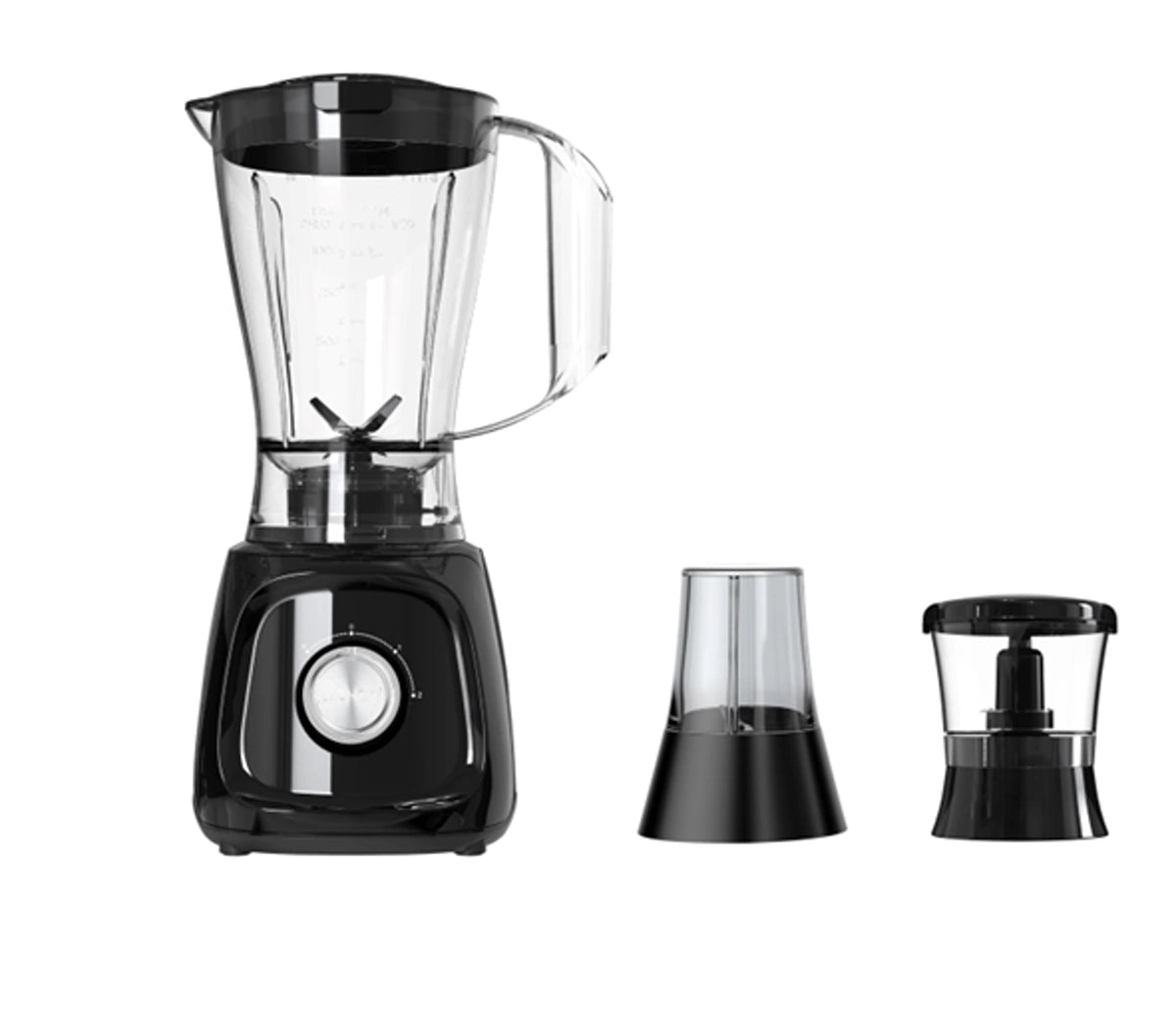 Sona 600W Blender with Grinder & Chopper – 1.5L – Black