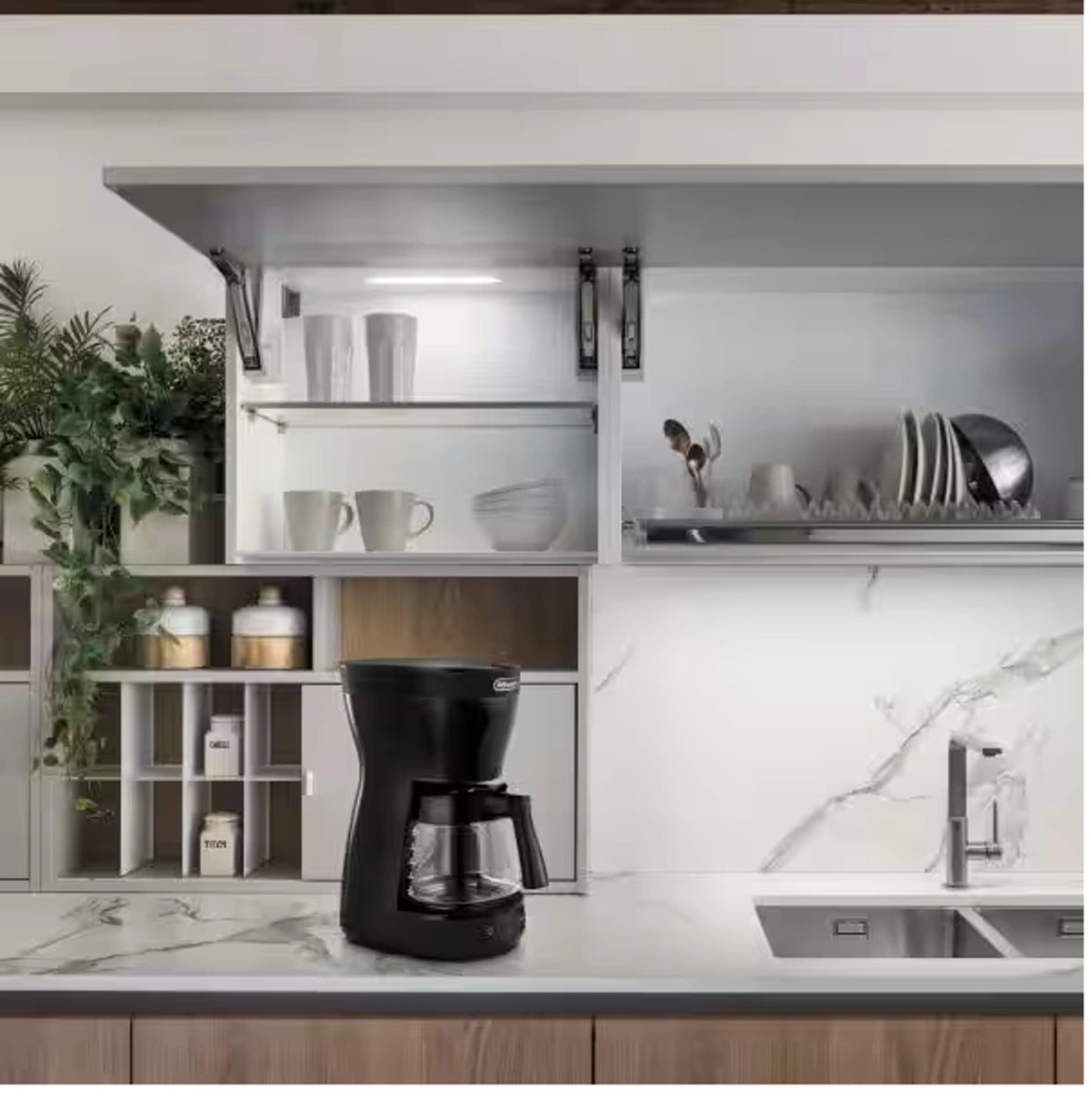 Delonghi American Coffee Maker 10 Cups Glass Jug