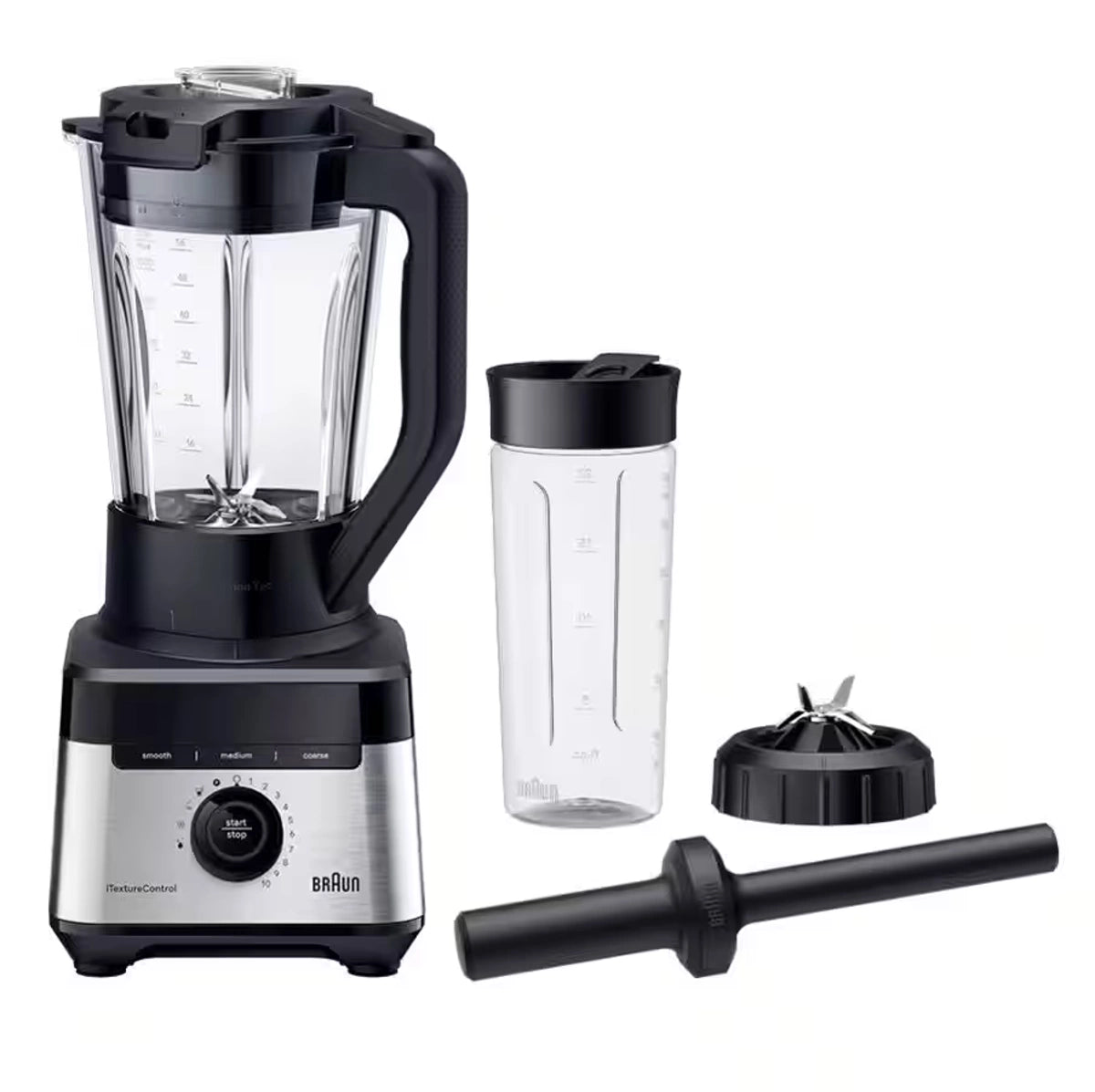 Braun PowerBlend 7 Blender 1400W 2L Glass 10 Speeds & Pulse iTextureControl – Black (JB7551BK)