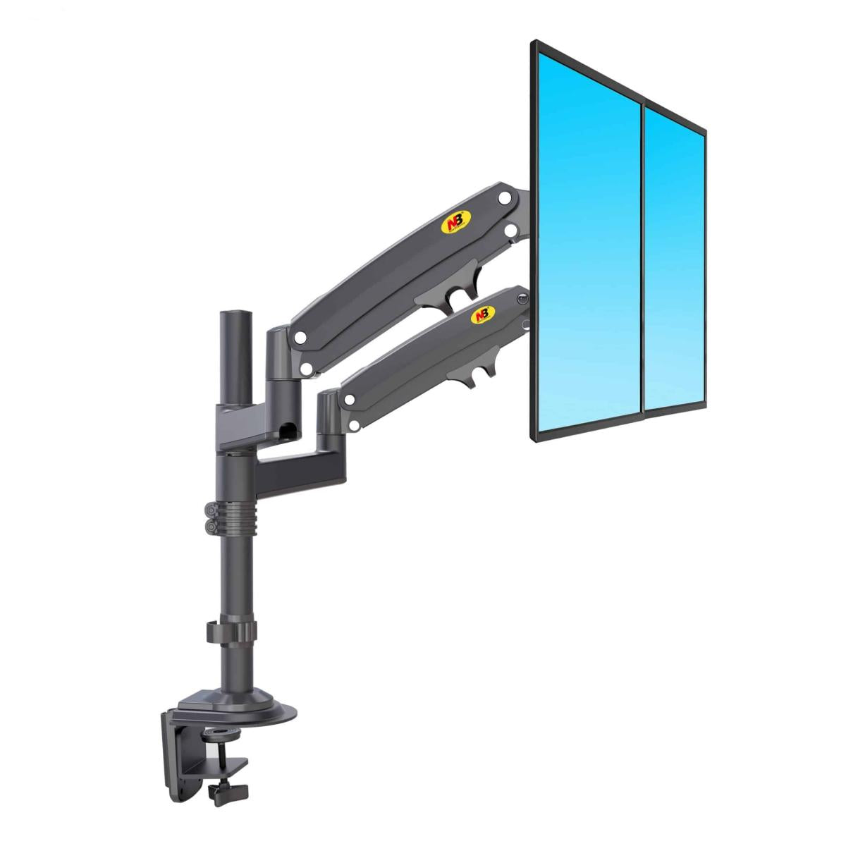 North Bayou H180 Ergonomic Gas-Spring Desk Mount 17"-27"