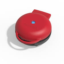 Nutricook NC-WM100R Mini Waffle Maker | 350-420W | Ceramic Coating | Fast Heating | Red