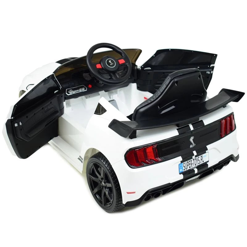 Ford Mustang Shelby GT500 Kids Ride-On Car – 12V White