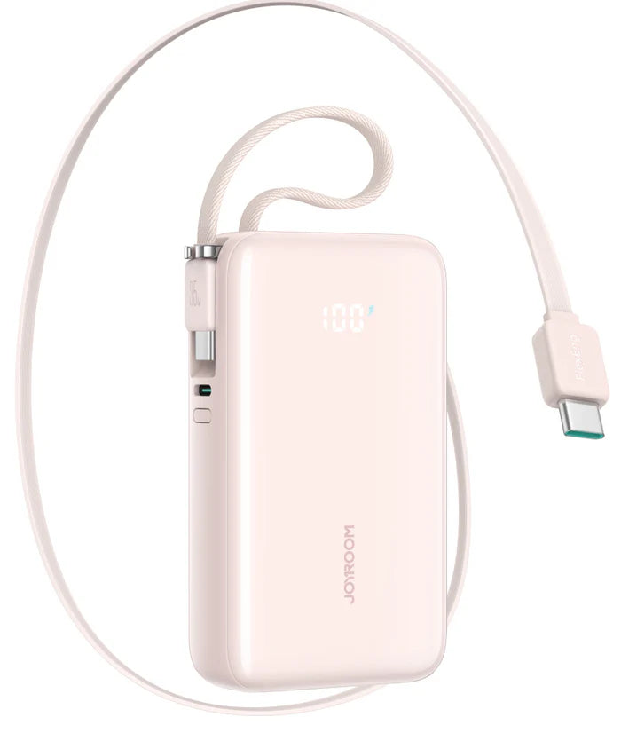 JOYROOM Retractable Power Bank 10000mAh - 35W Fast Charging