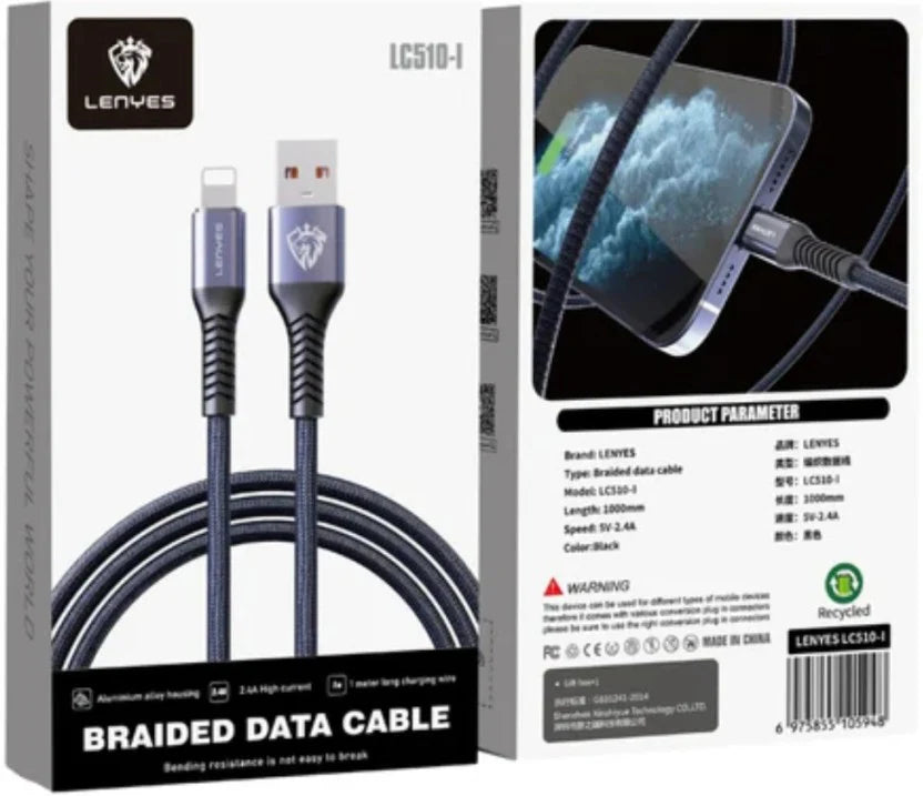 Lenyes LC509 TC-I USB-C to Lightning Cable – Fast & Braided