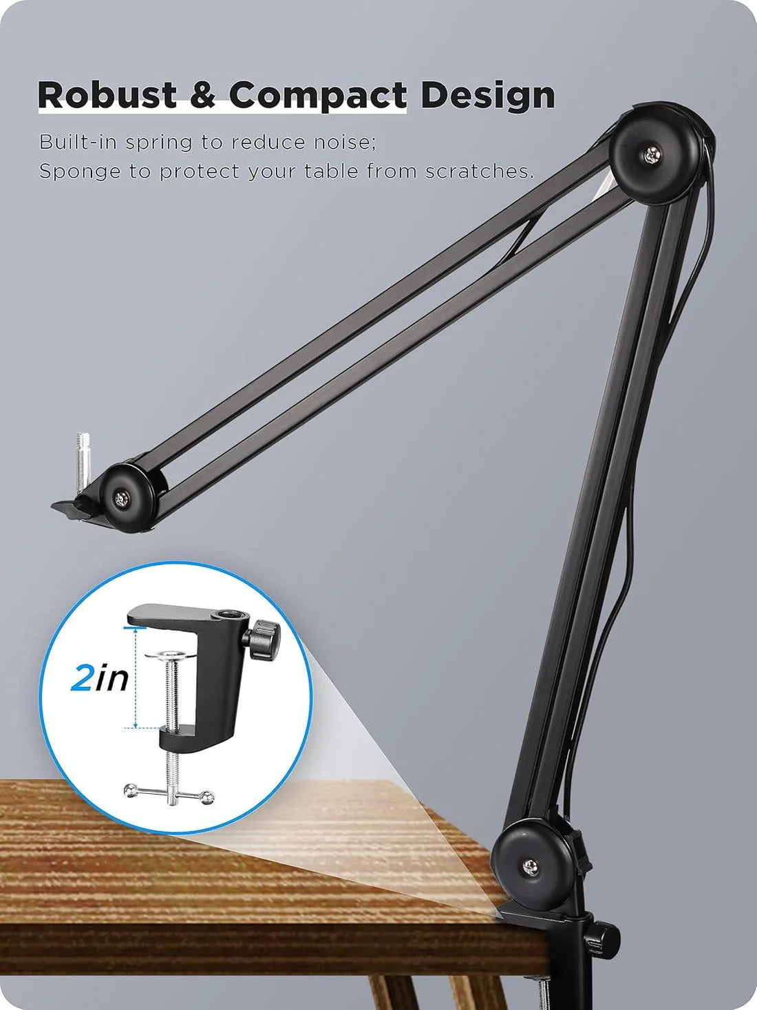 BOYA BY-BA20 Microphone Boom Arm – For Podcast, Streaming, Studio Use