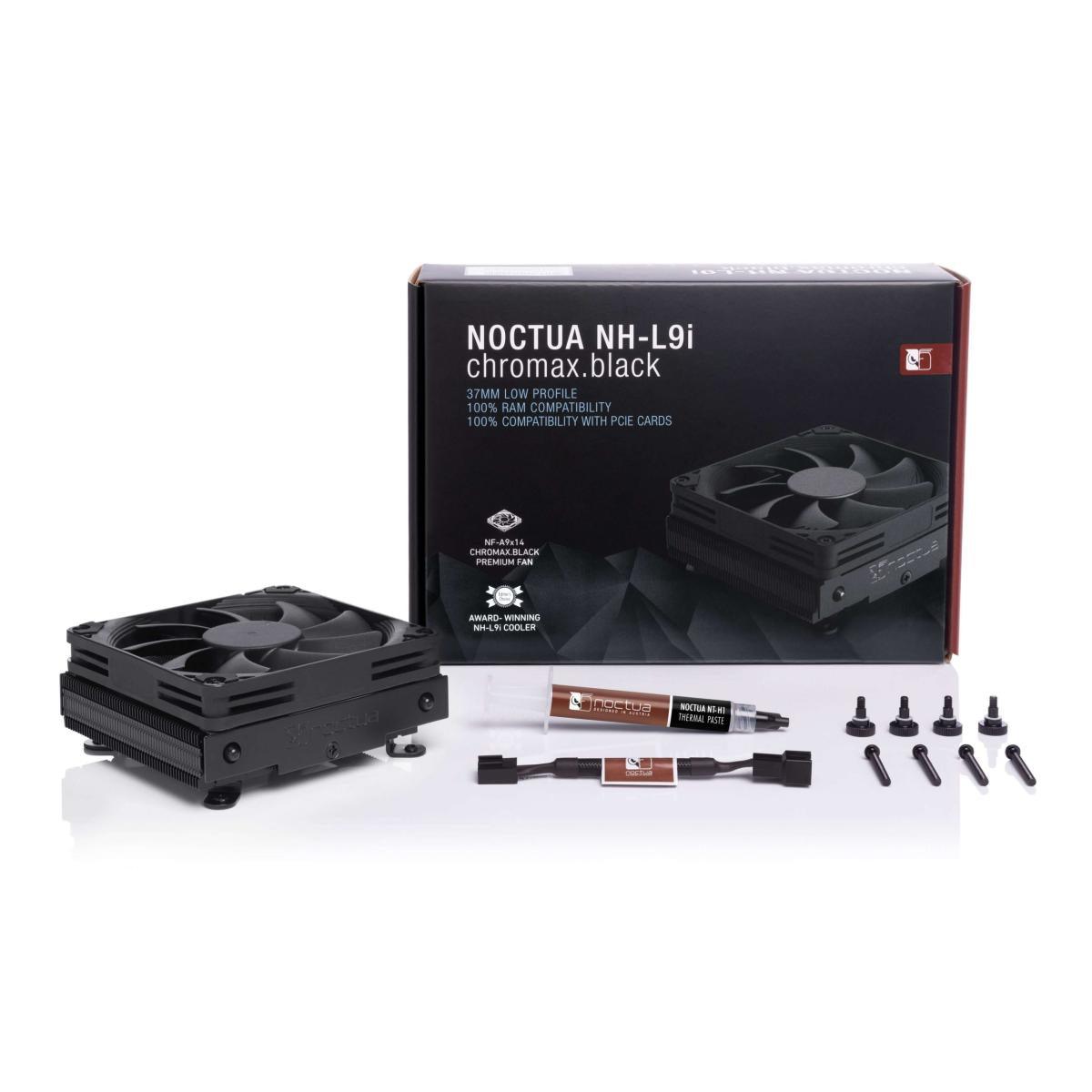 Noctua NH-L9i chromax.Black, Low-Profile CPU Cooler for Intel LGA115x (Black)