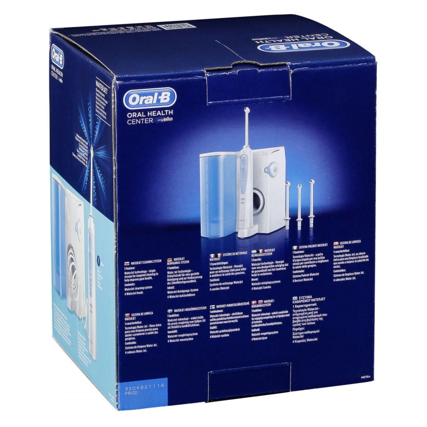 Oral-B Water Jet Flosser System with 4 Replacement Tips - White