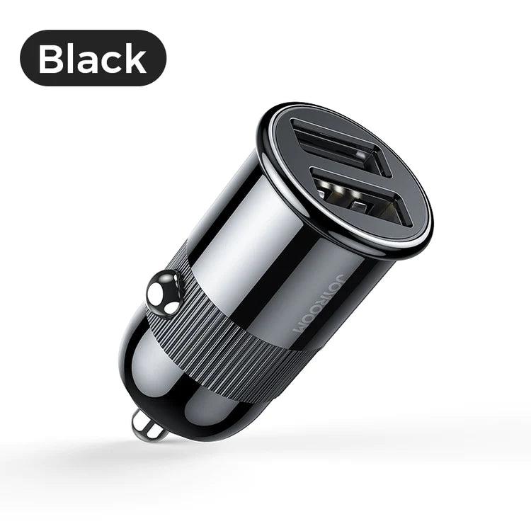 oyroom 3.1A Fast & Safe Car Charger for 2 Devices - Black