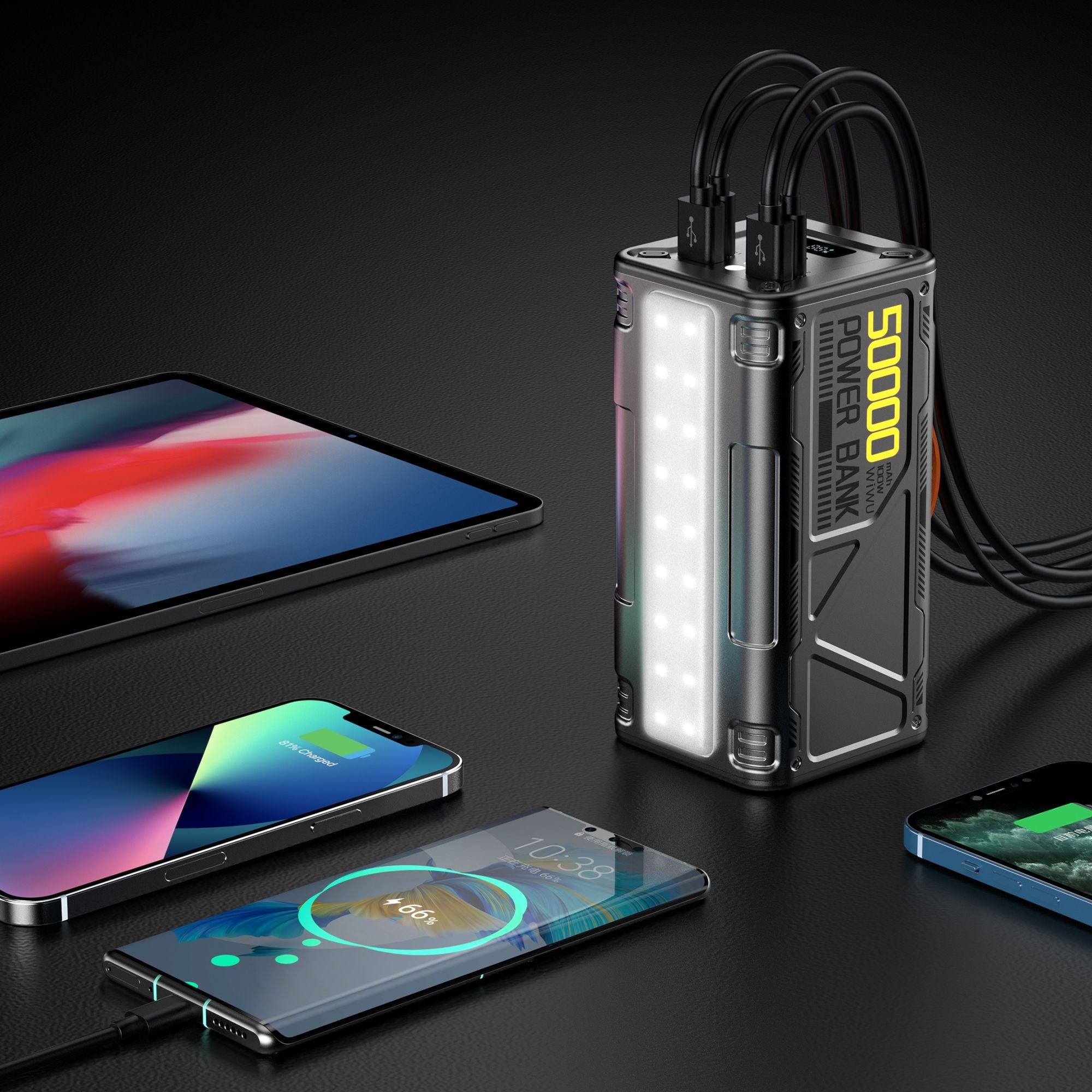 WiWU Armor 50000mAh Power Bank Fast Charging