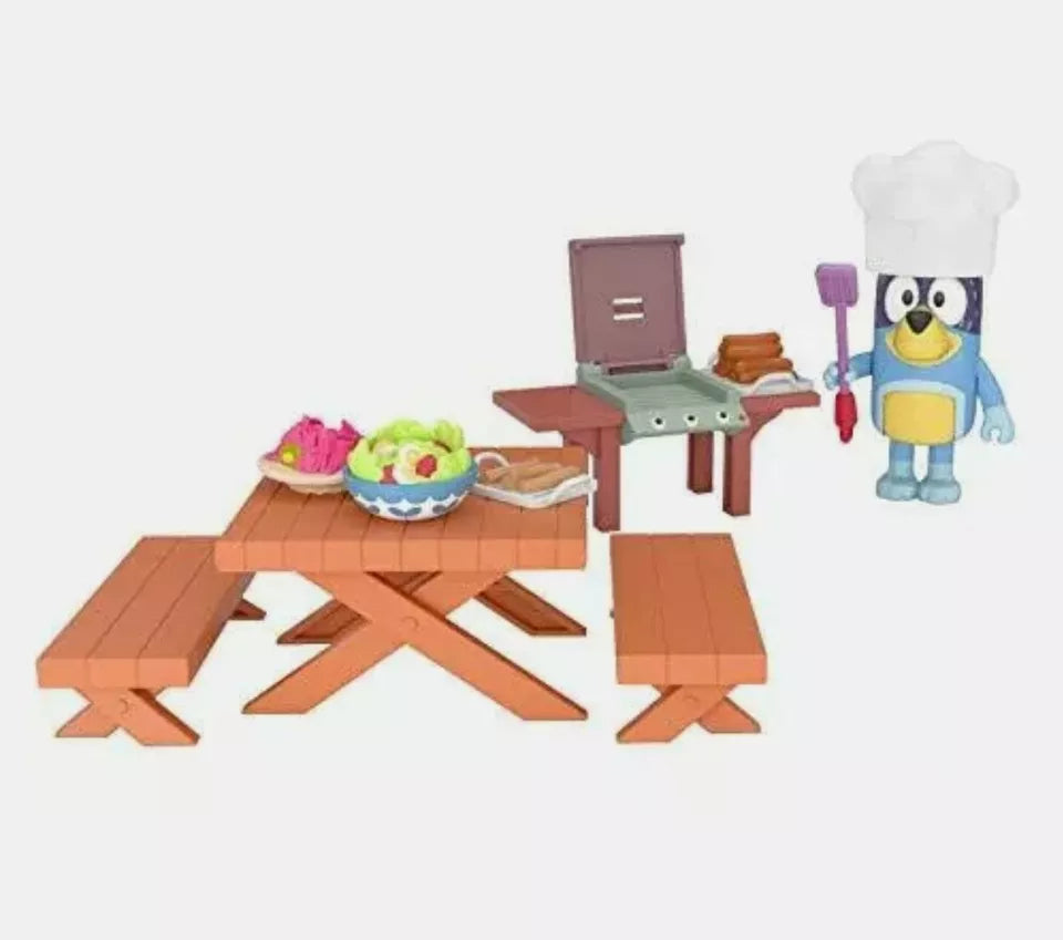 Moose Bluey Dad BBQ - Bandit Figure & Playset