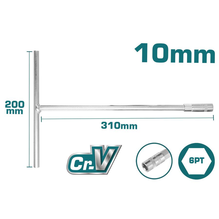10mm Box Wrench with T-Handle by Total (THTSW1006)
