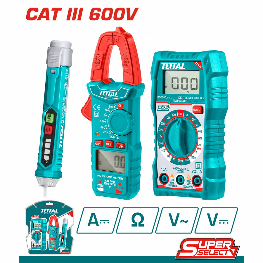 Total TMT43028 Clamp Meter + Multimeter + Voltage Tester – Accurate & Reliable
