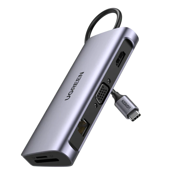UGREEN 10-in-1 USB-C Hub with 4K HDMI, VGA, RJ45, and PD 100W