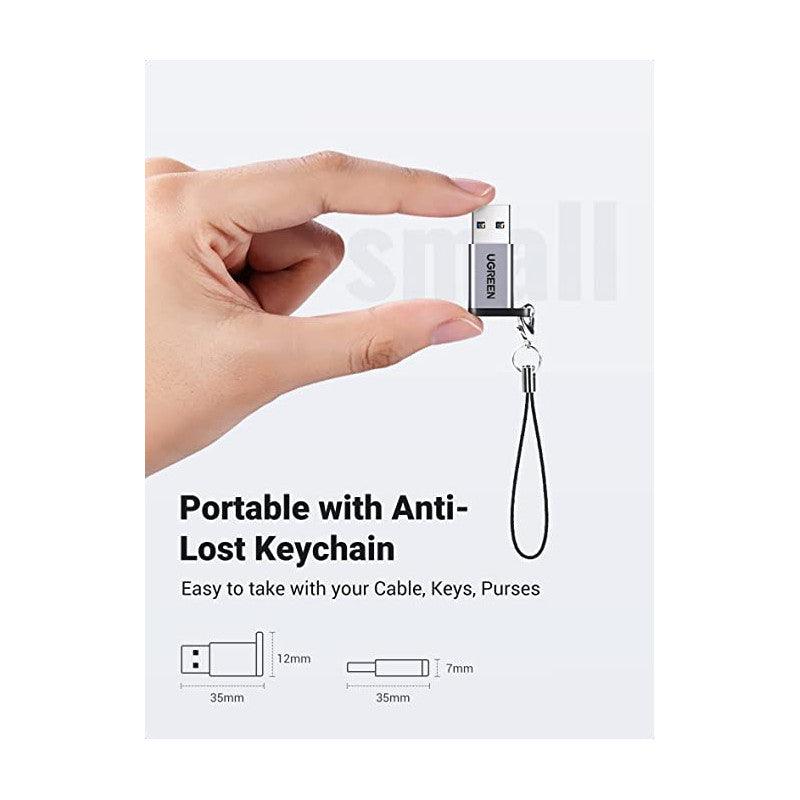 UGREEN USB 3.0-A to USB-C M/F Adapter - Gray