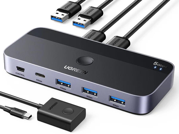 UGREEN USB 3.0 Switch for USB-C & USB-A Device Sharing