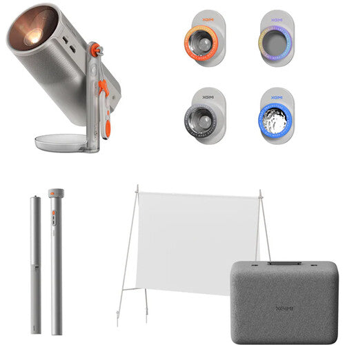 XGIMI MoGo 4 Laser Outdoor Collection – Triple Laser 550-Lumen Full HD Projector + PowerBase Stand & Portable Screen
