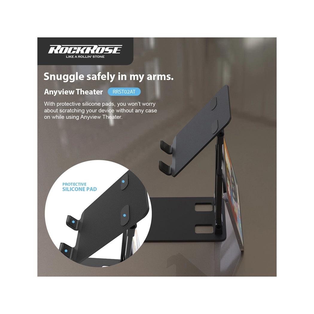 Rockrose Office Tablet Stand Adjustable & Stable - Black