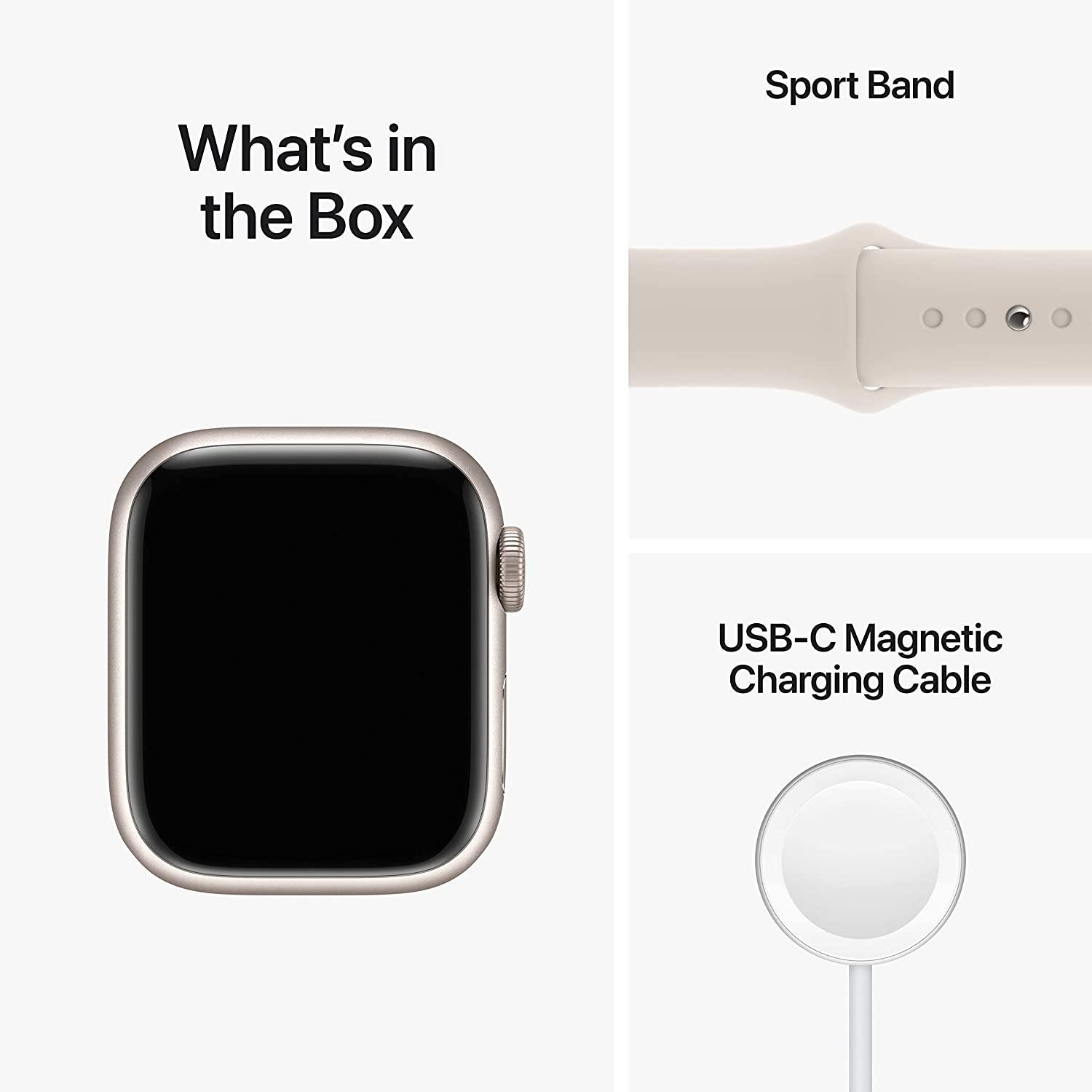 Apple Watch Series 8 - GPS 41 mm / Starlight Aluminium Case with Starlight Sport Band