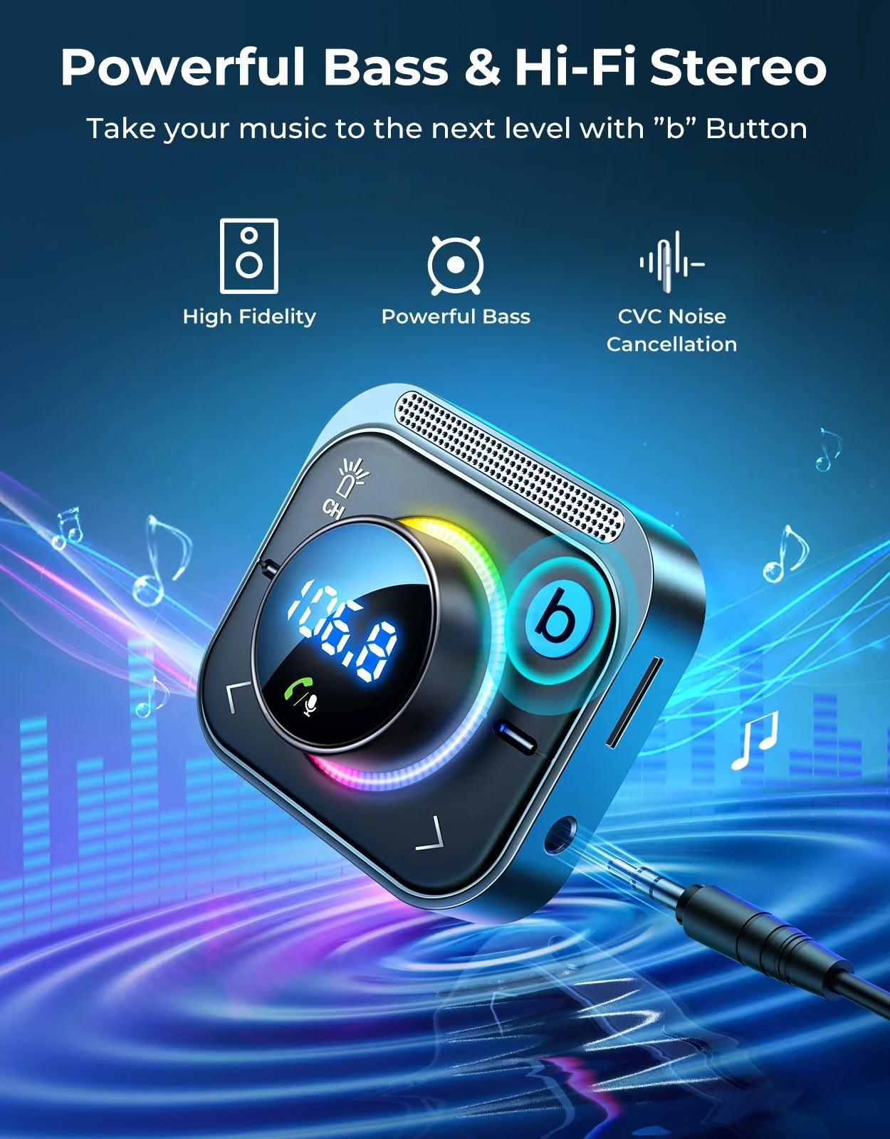 Joyroom 30W Bluetooth Car Transmitter Charger & Music Hub