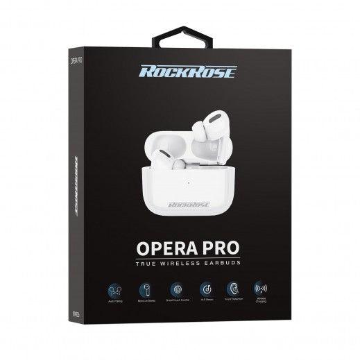 Rockrose Opera Pro True Wireless Earbuds Clear Sound & Stylish Design - White