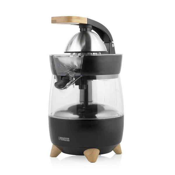 Princess Citrus Juicer Pure - 300W Bamboo Citrus Press with 3-Way Spout