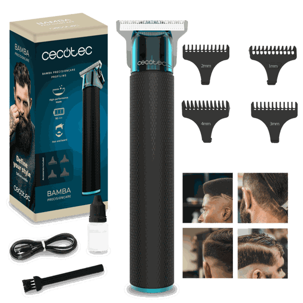 Cecotec PrecisionCare Profiling Hair & Beard Trimmer 90 Min Brushless Motor USB Charge