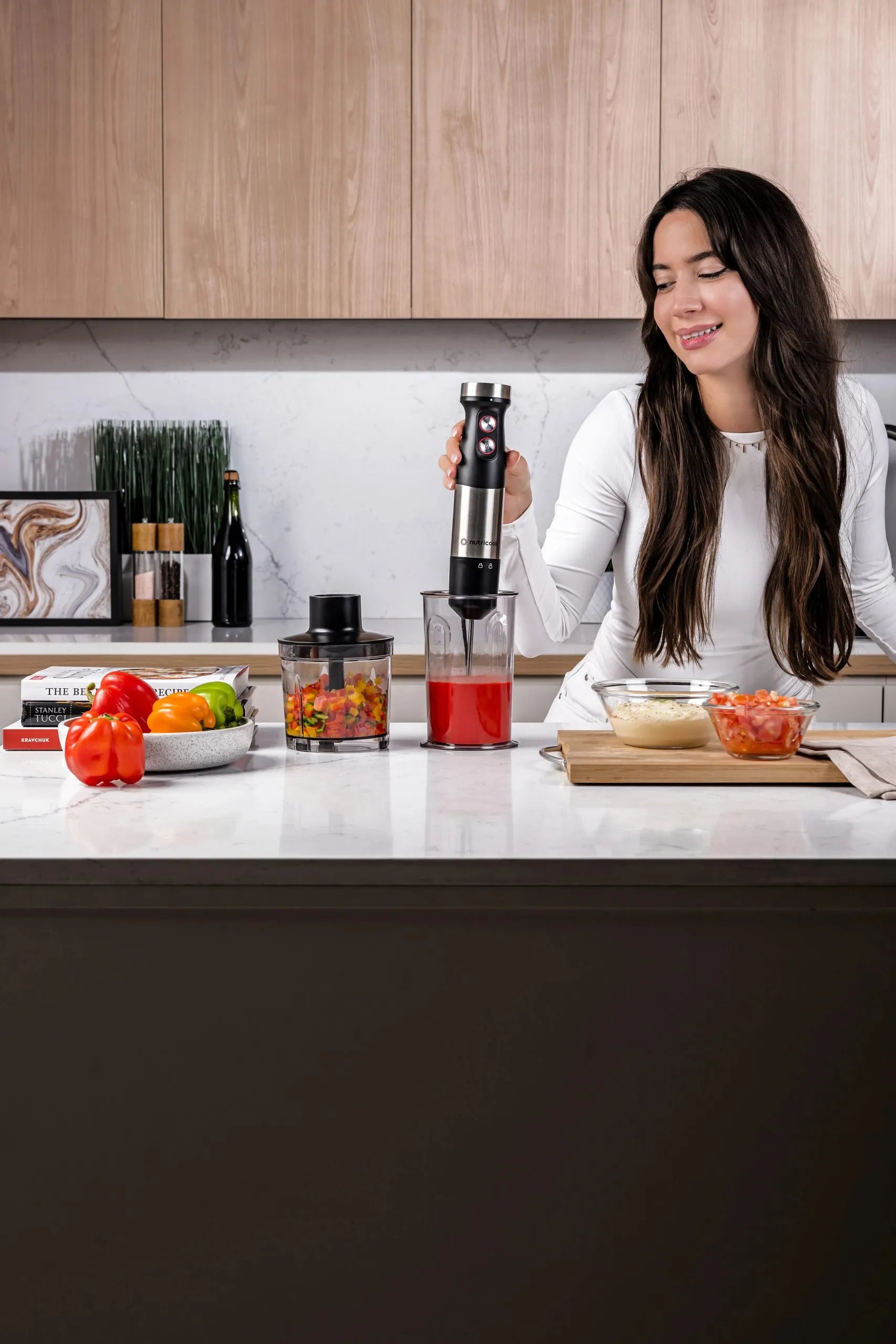 Nutricook HB150K Hand Blender Essentials | 1200W | Powerful Immersion Blender | Black
