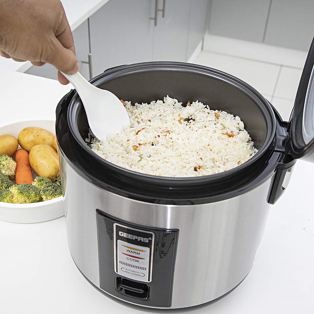 Geepas Rice Cooker 1.8L 700W Non-Stick Stainless Steel