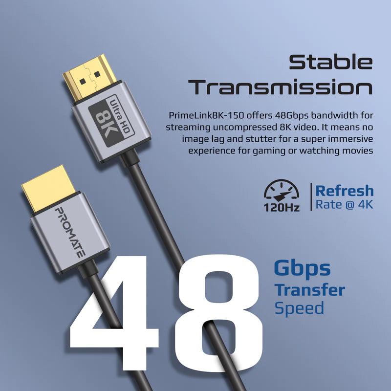 PROMATE HDMI 2.1 Cable Ultra Speed 8K@60Hz 48Gbps - Pre Order