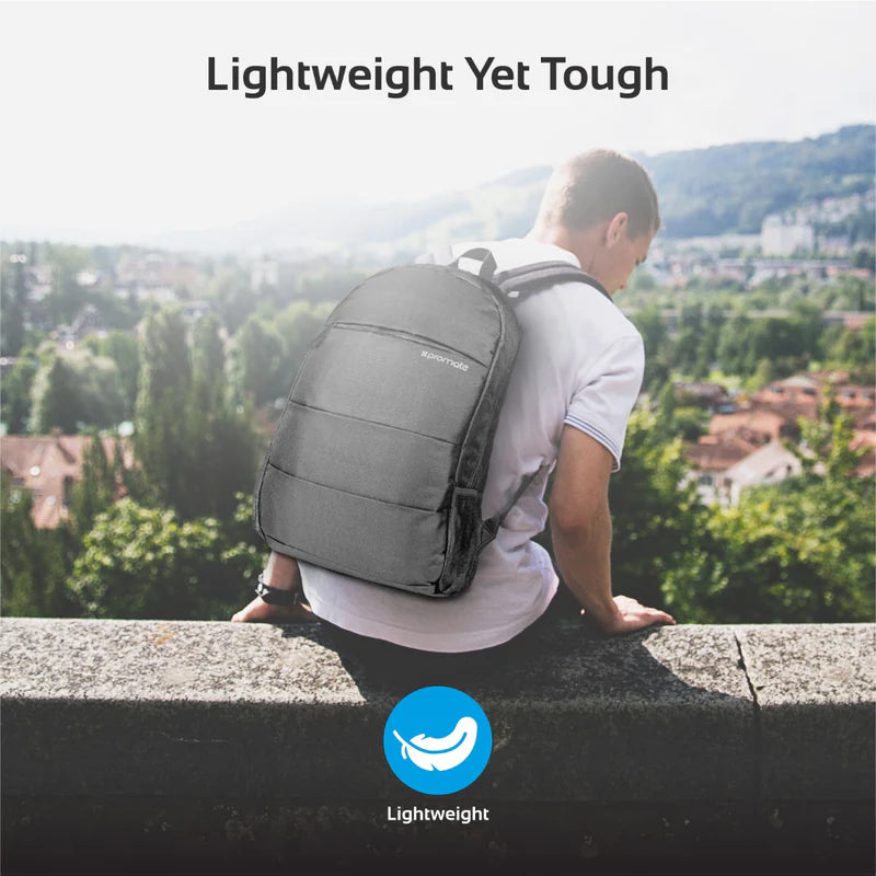 Promate Alpha-BP Durable Anti-Theft 15.6 Inches Laptop Backpack with Large Secure Compartment