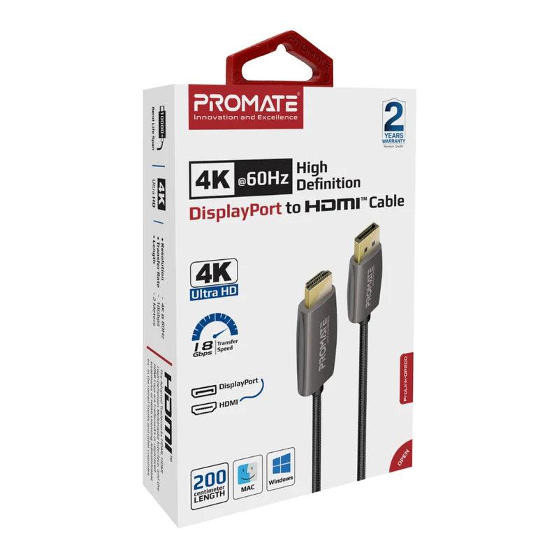 PROMATE DisplayPort to HDMI Cable 4K@60Hz Superior Quality - Pre Order