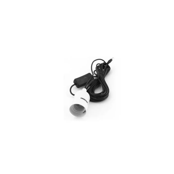 Geepas GPS5593N Power Caster | Solar Panel | 2 High Power LED Lights | 4 LED with 5M Cable | Dual USB Charging Ports | Battery Indicator