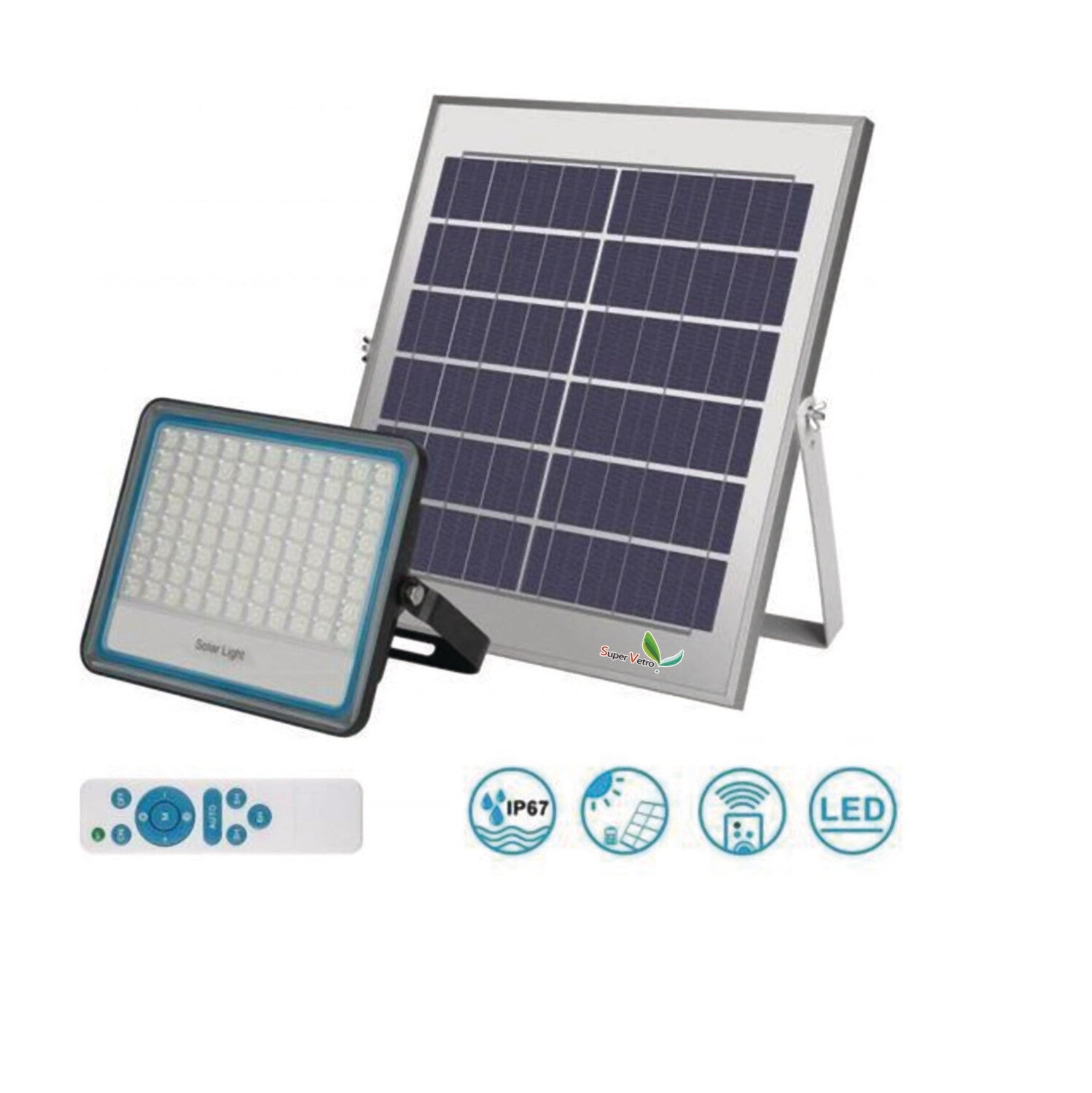 SuperVetro 200W Solar LED Light – Bright, Eco-Friendly