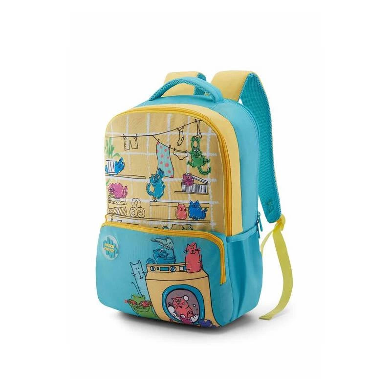American Tourister Diddle Backpack, Green & Yellow Design