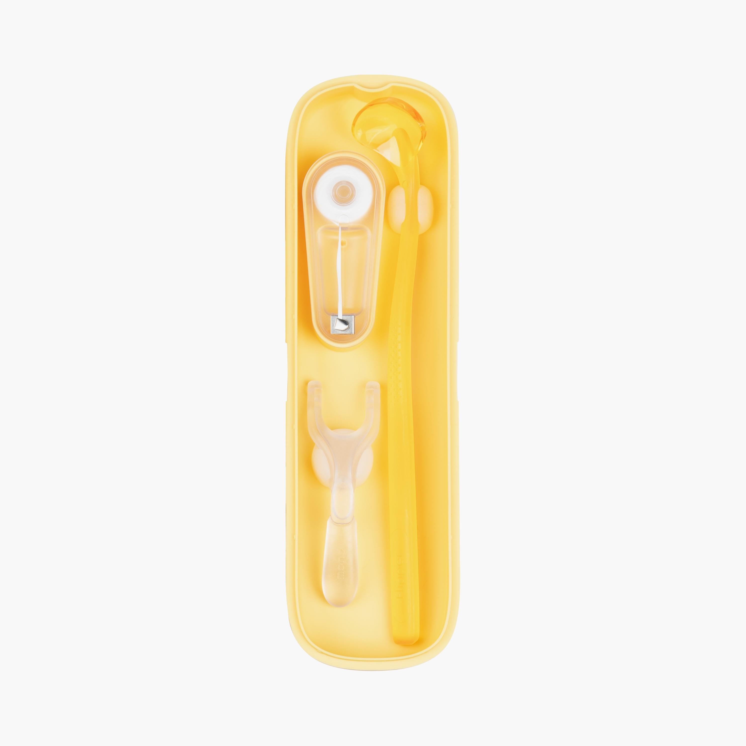 Flipper MONO Oral Care Kit with Portable Toothbrush Travel Case - 4-in-1 Dental Set