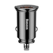Baseus Circular Plastic 2 Port USB & Type-C 30W PPS Car Charger