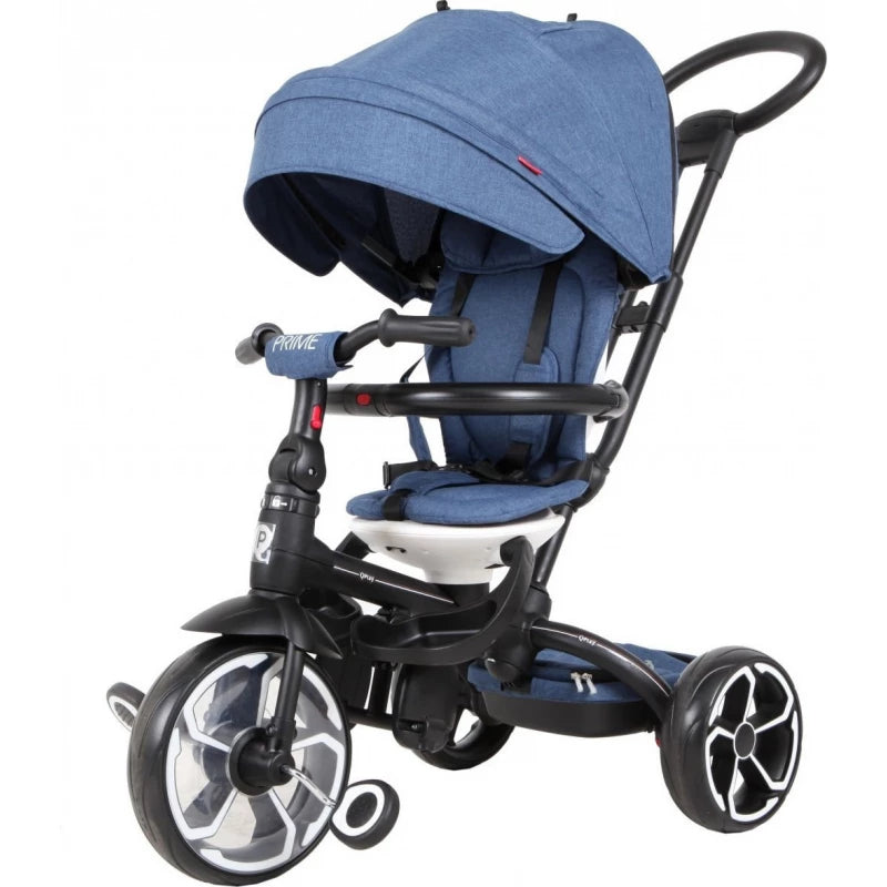 QPlay Prime 6-in-1 Kids Tricycle – Blue, For Kids 6 Months & Up