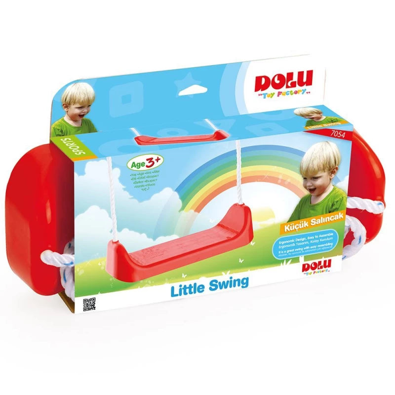 Dolu Red Plastic Swing Set for Kids 3+ Years – Model D7054