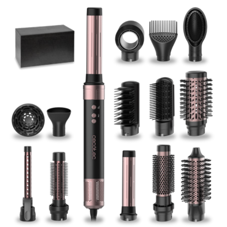 Cecotec CeramicCare 14-in-1 AirGlam Black Hair Styler 1400W Coanda Technology 110000 RPM