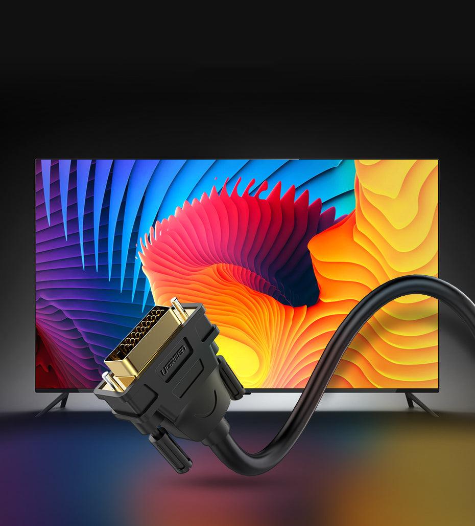 UGREEN DVI (24+5) to VGA Male Cable 2m (Black) – 11677