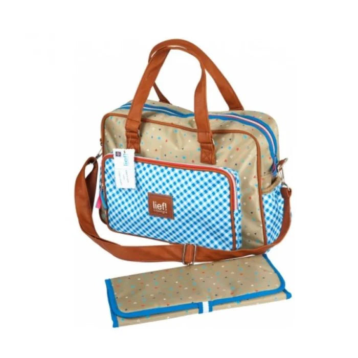 Princess Travel Lief Diaper Bag + Changing Mat, Blue Color