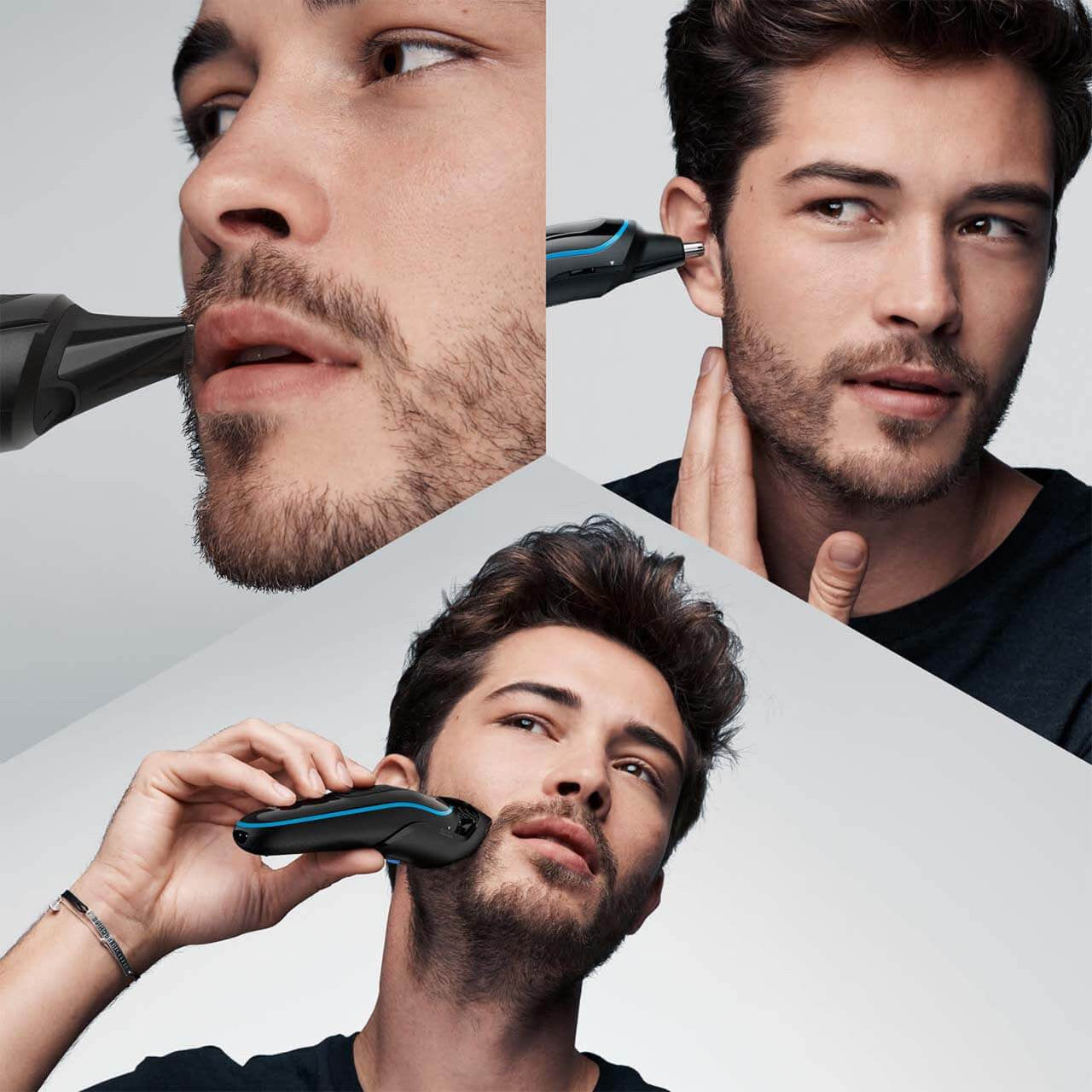 Braun: 9-in-1 Men's Grooming Kit ,Beard Trimmer, Hair Clippers, Ear & Nose Trimmer - Black/Blue