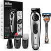Braun Beard Trimmer: 39 Length Settings, Hair Clippers, Gillette Fusion5  - Silver