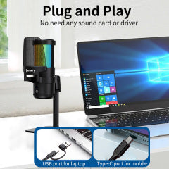 Jmary MC-PW13 Plug & Play Cardioid Mic for Mobile & Laptop