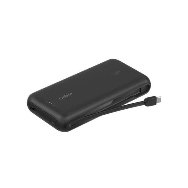 Belkin Power Bank 20K with Integrated USB-C Cable - 30W Fast Charging