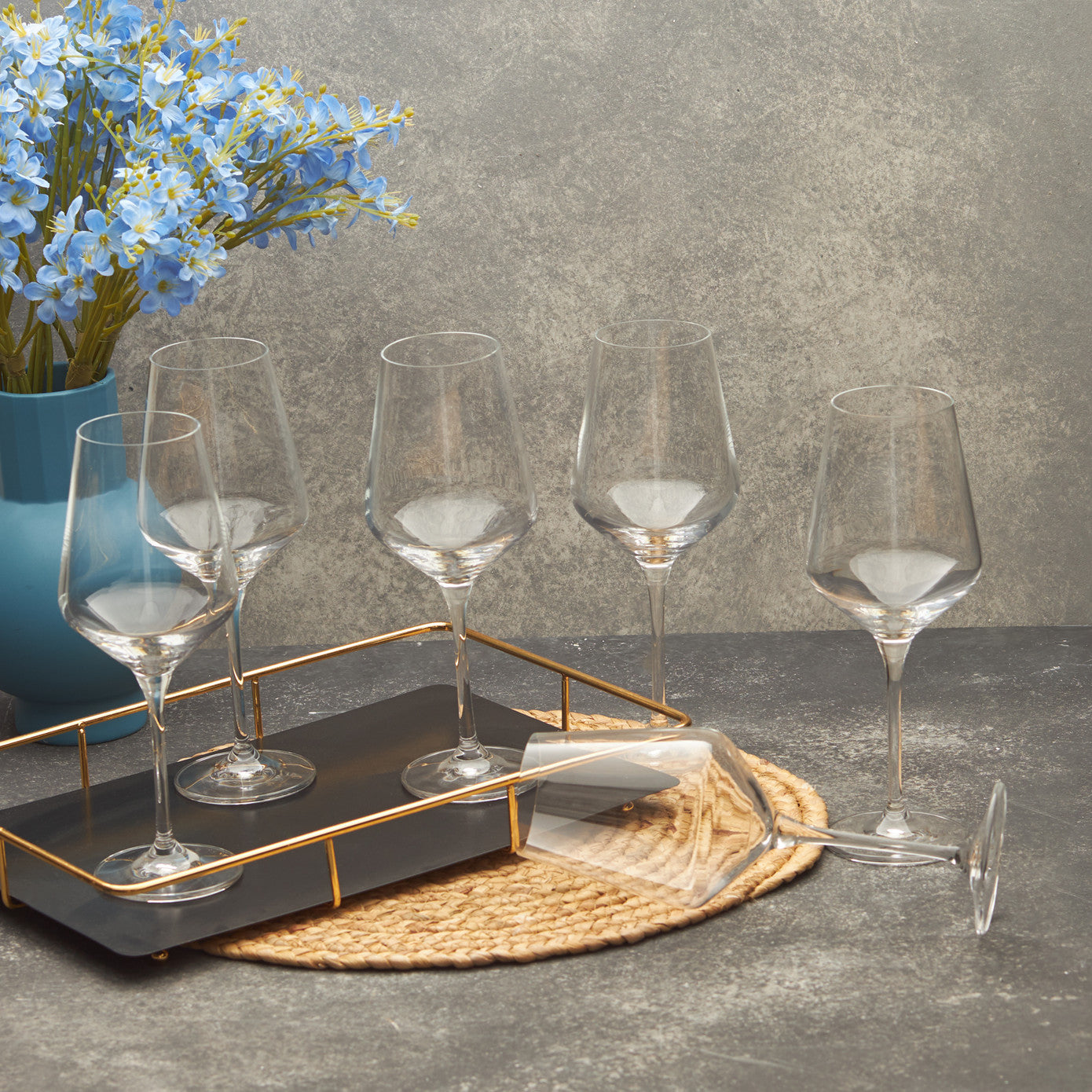 Karaca KRS Crystal 6-Piece Goblet 390 ml – Elegant Shine
