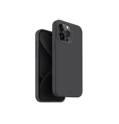 UNIQ HYBRID iPhone 15 Pro MagClick Charging Case – Charcoal Grey