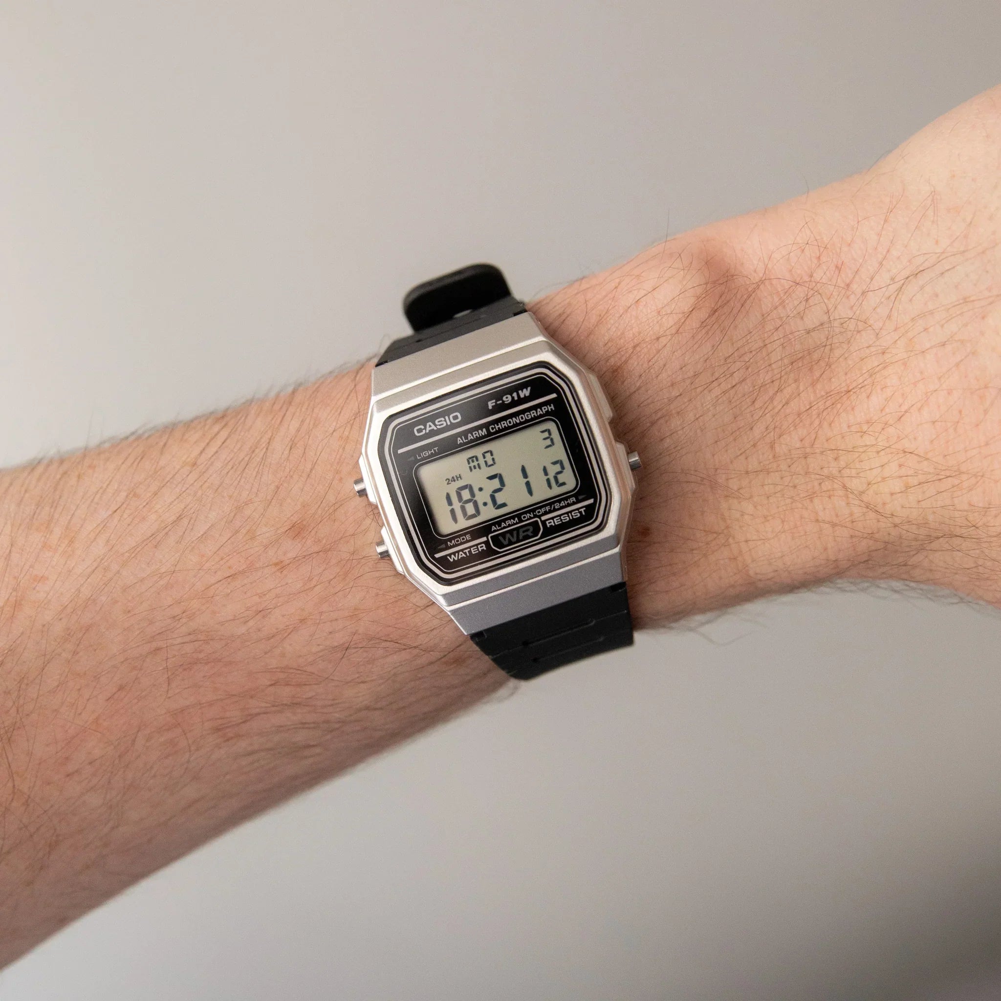 Casio Vintage Black Resin Digital Men's Watch - F91WM-7A