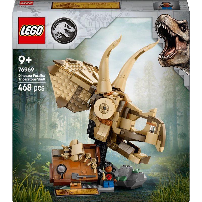 LEGO Jurassic World Dinosaur Fossils: Triceratops Skull – 468 Pieces | Set 76969